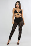 Black lace pant set by The Uncomparable 1