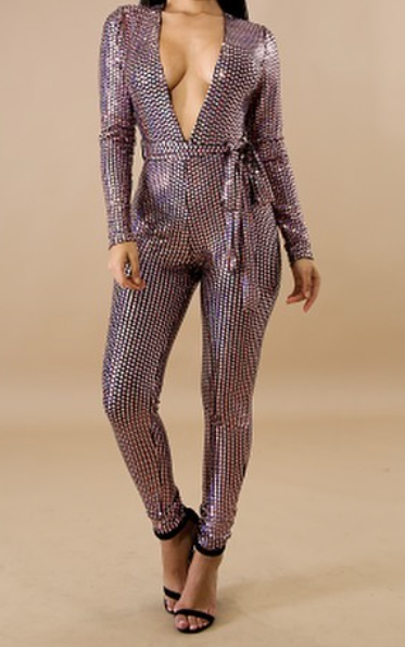 Sparkling mirror jumpsuit by The Uncomparable 1